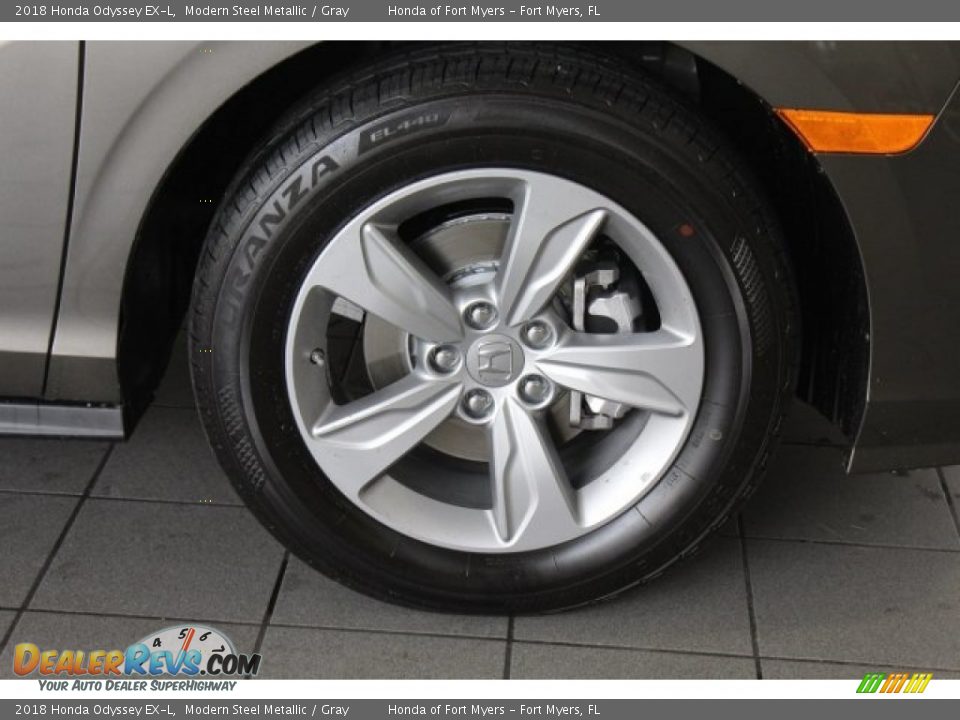 2018 Honda Odyssey EX-L Modern Steel Metallic / Gray Photo #8