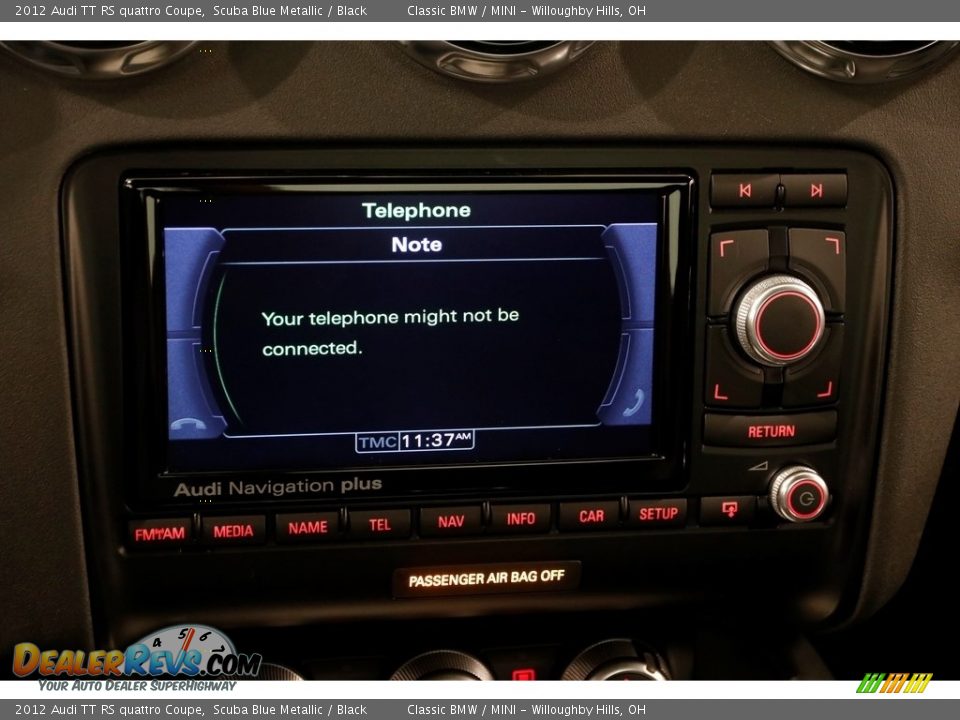 2012 Audi TT RS quattro Coupe Scuba Blue Metallic / Black Photo #15