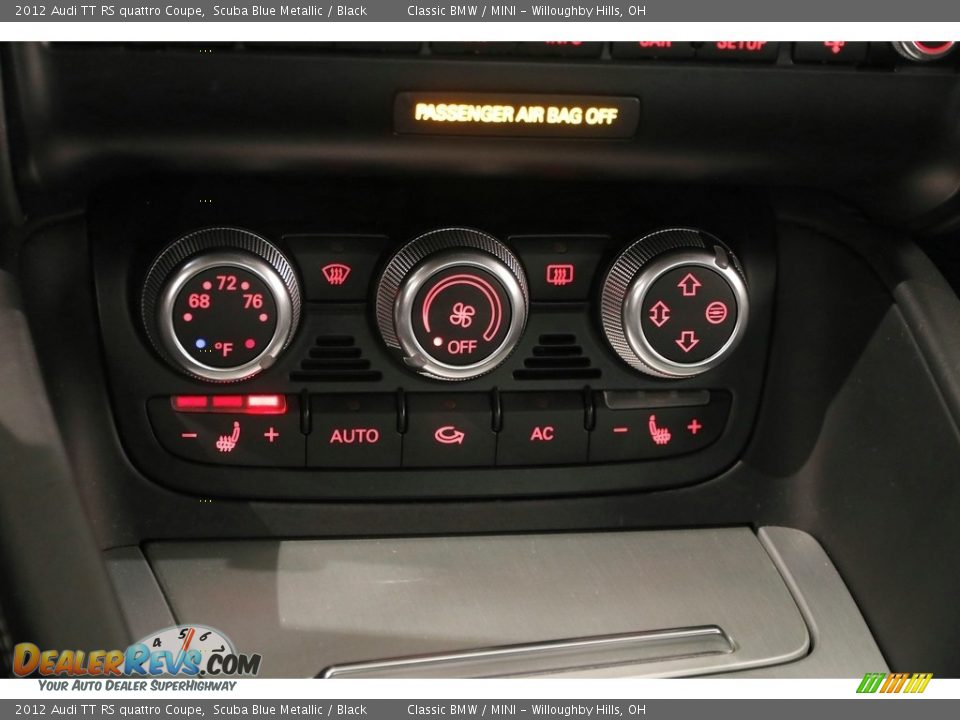 2012 Audi TT RS quattro Coupe Scuba Blue Metallic / Black Photo #16