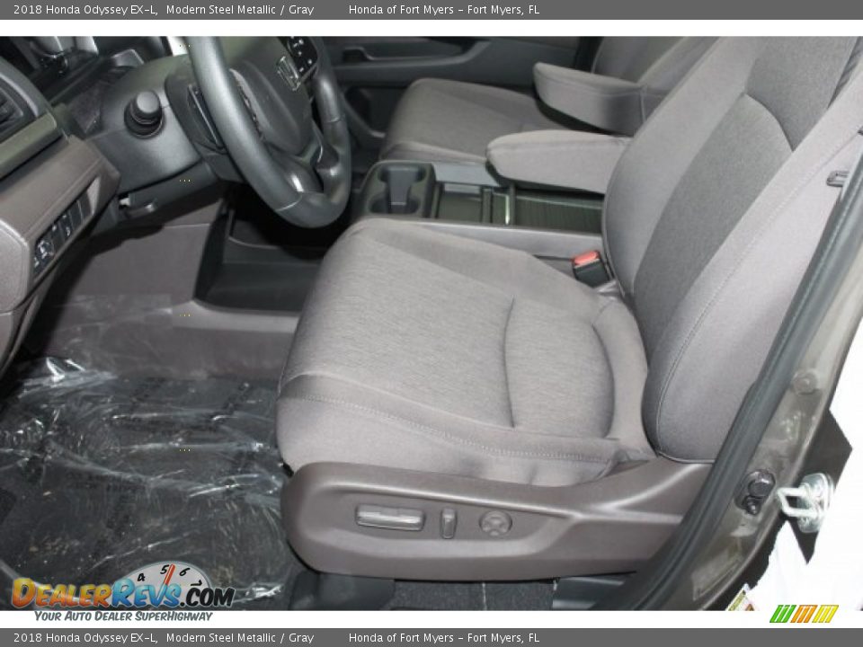 2018 Honda Odyssey EX-L Modern Steel Metallic / Gray Photo #12