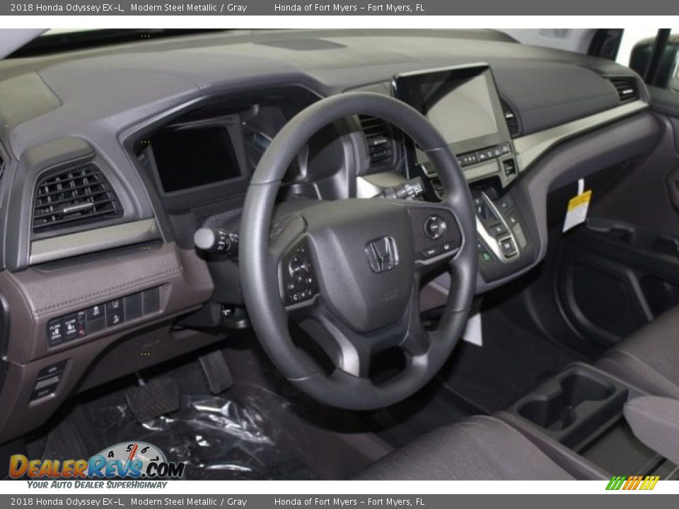 2018 Honda Odyssey EX-L Modern Steel Metallic / Gray Photo #13