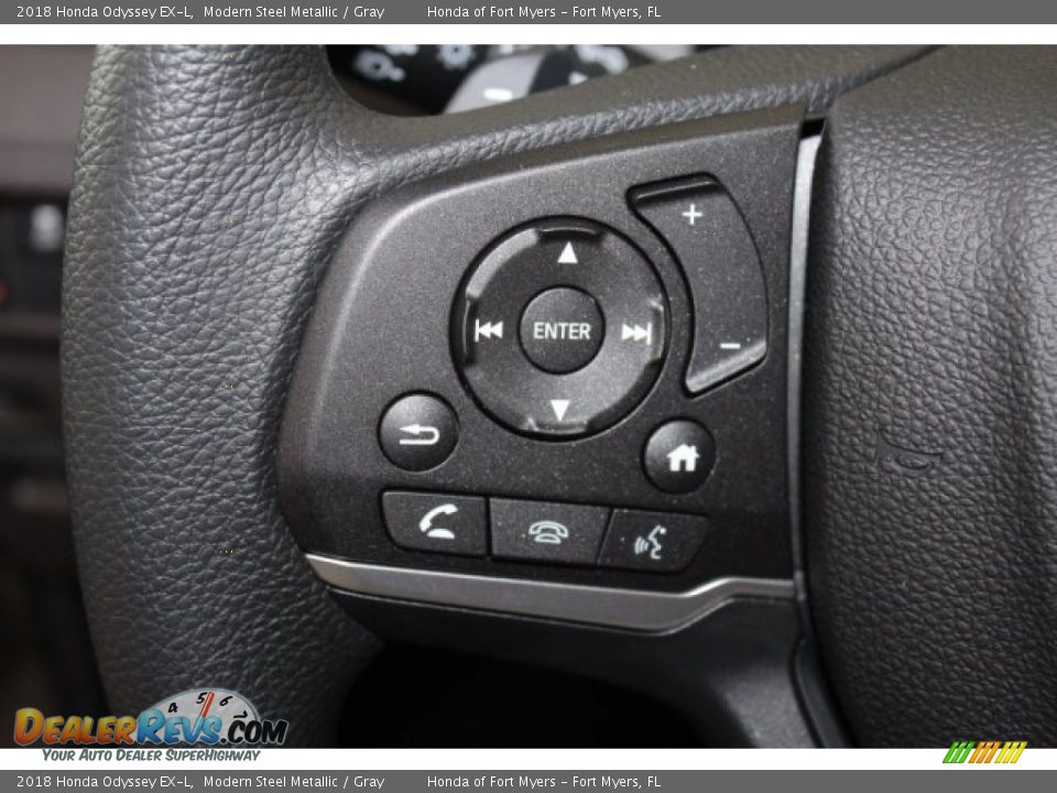 2018 Honda Odyssey EX-L Modern Steel Metallic / Gray Photo #14