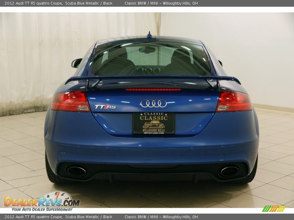2012 Audi TT RS quattro Coupe Scuba Blue Metallic / Black Photo #23