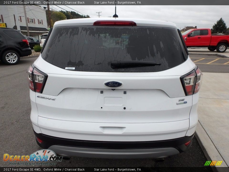 2017 Ford Escape SE 4WD Oxford White / Charcoal Black Photo #6