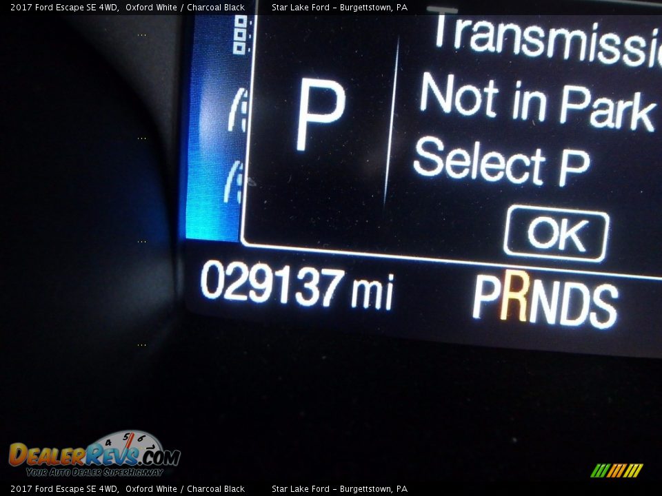 2017 Ford Escape SE 4WD Oxford White / Charcoal Black Photo #20