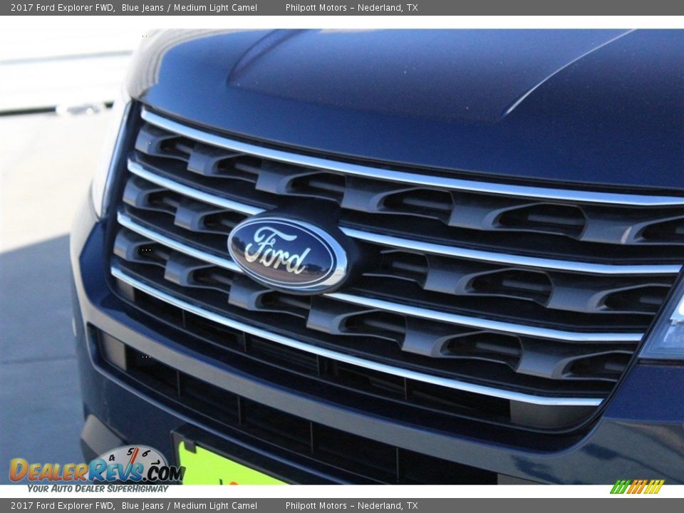 2017 Ford Explorer FWD Blue Jeans / Medium Light Camel Photo #4