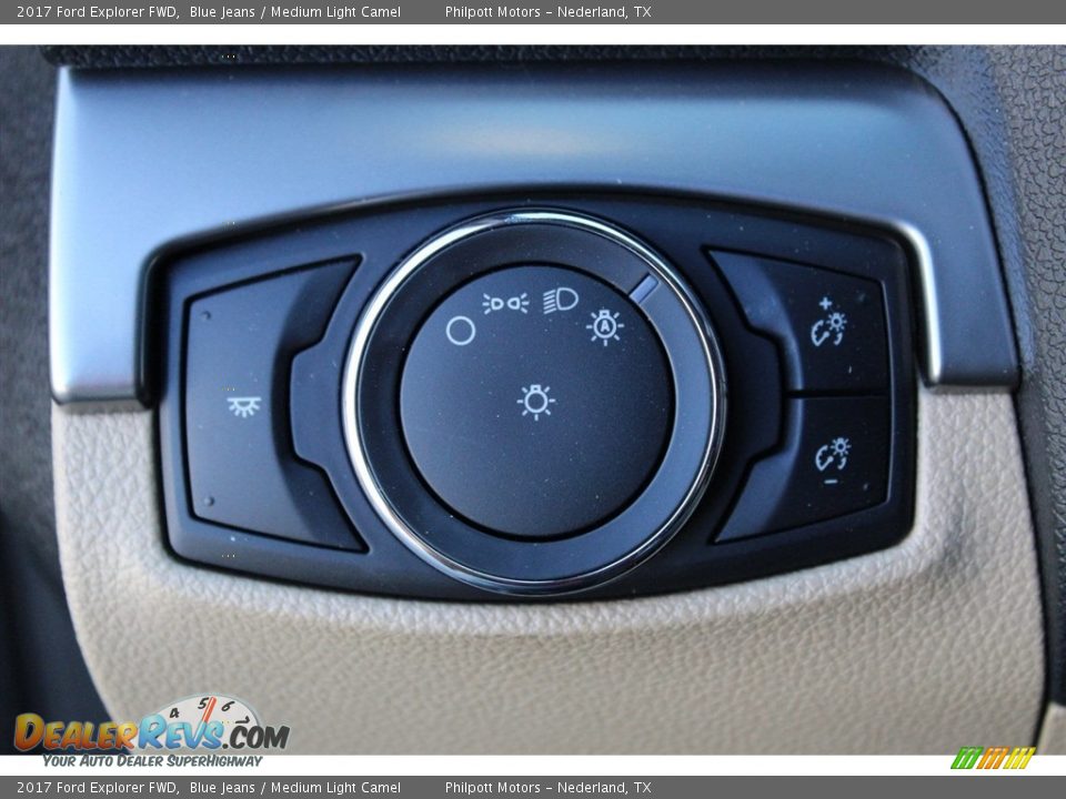 2017 Ford Explorer FWD Blue Jeans / Medium Light Camel Photo #20