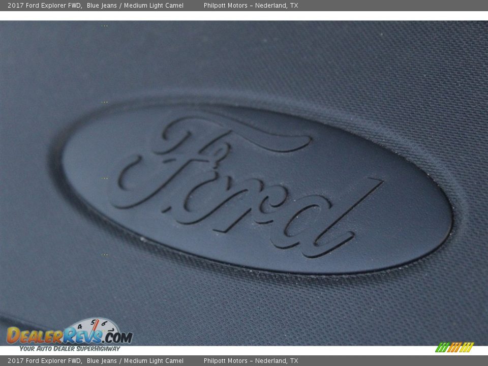 2017 Ford Explorer FWD Blue Jeans / Medium Light Camel Photo #27