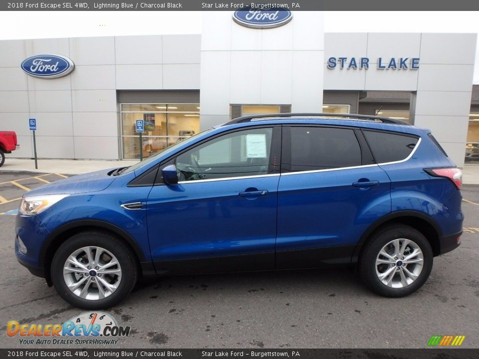 2018 Ford Escape SEL 4WD Lightning Blue / Charcoal Black Photo #1