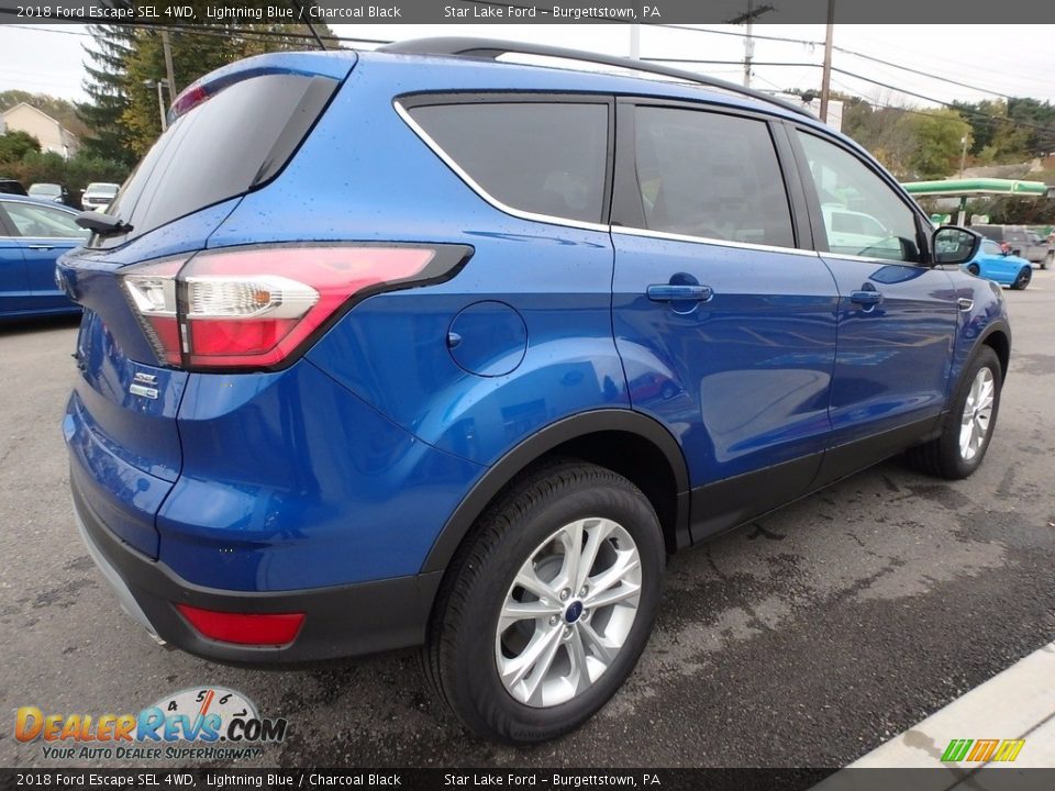 2018 Ford Escape SEL 4WD Lightning Blue / Charcoal Black Photo #5