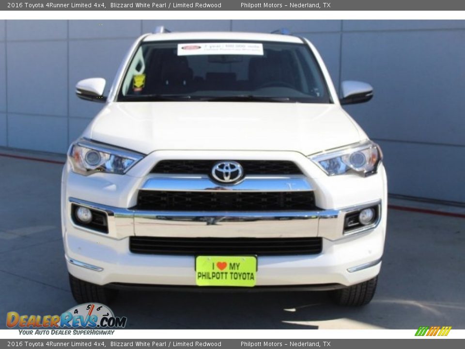 2016 Toyota 4Runner Limited 4x4 Blizzard White Pearl / Limited Redwood Photo #2