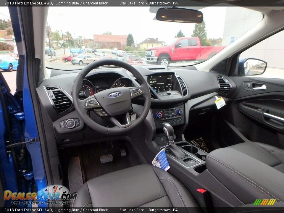 Charcoal Black Interior - 2018 Ford Escape SEL 4WD Photo #12