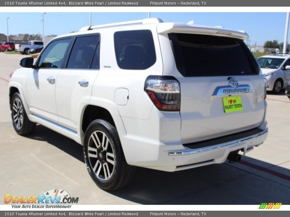 2016 Toyota 4Runner Limited 4x4 Blizzard White Pearl / Limited Redwood Photo #7