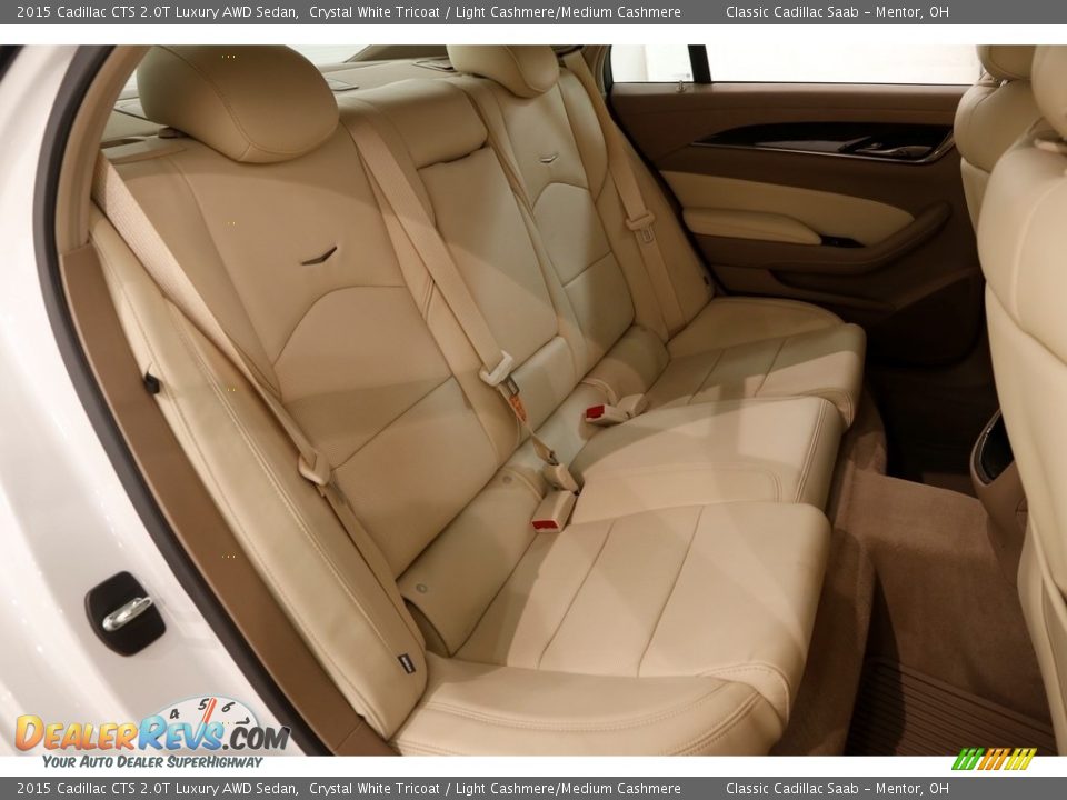 2015 Cadillac CTS 2.0T Luxury AWD Sedan Crystal White Tricoat / Light Cashmere/Medium Cashmere Photo #11