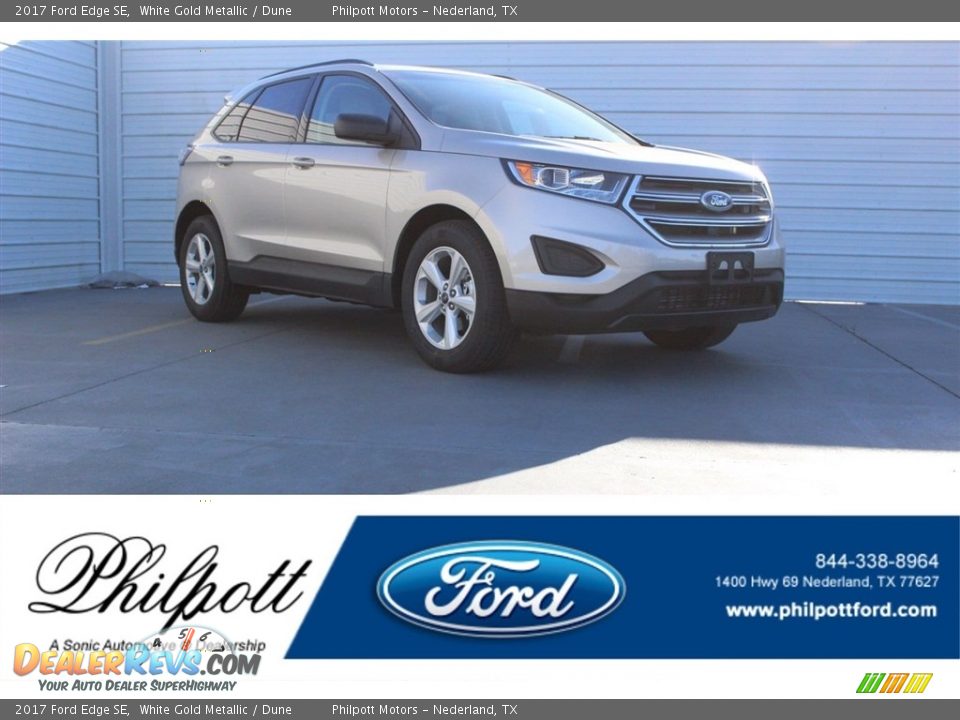 2017 Ford Edge SE White Gold Metallic / Dune Photo #1