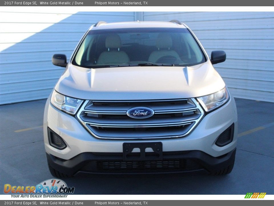 2017 Ford Edge SE White Gold Metallic / Dune Photo #2
