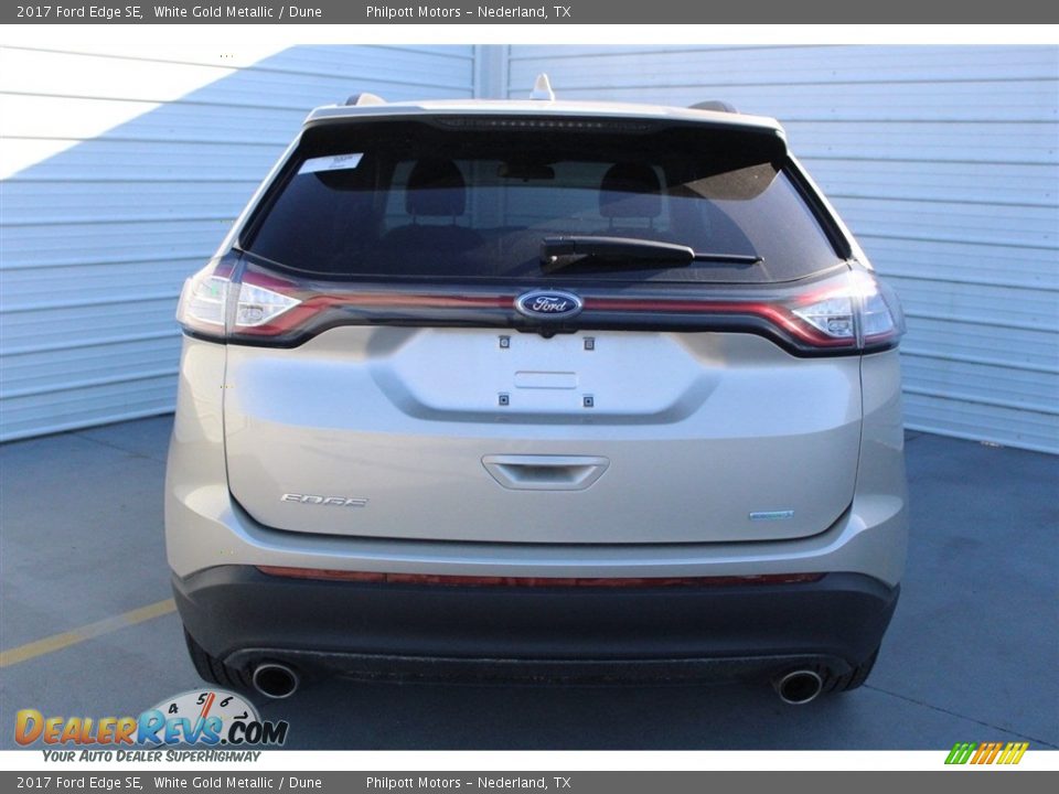 2017 Ford Edge SE White Gold Metallic / Dune Photo #7