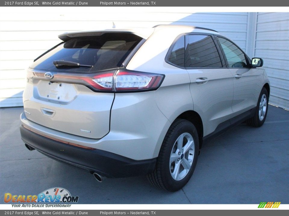 2017 Ford Edge SE White Gold Metallic / Dune Photo #8