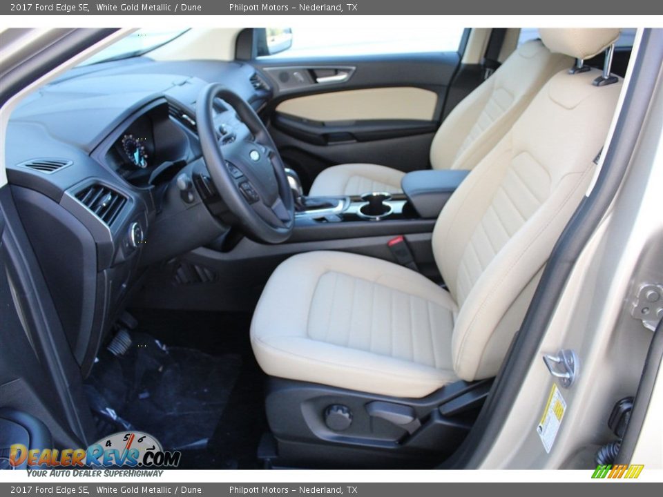 2017 Ford Edge SE White Gold Metallic / Dune Photo #11
