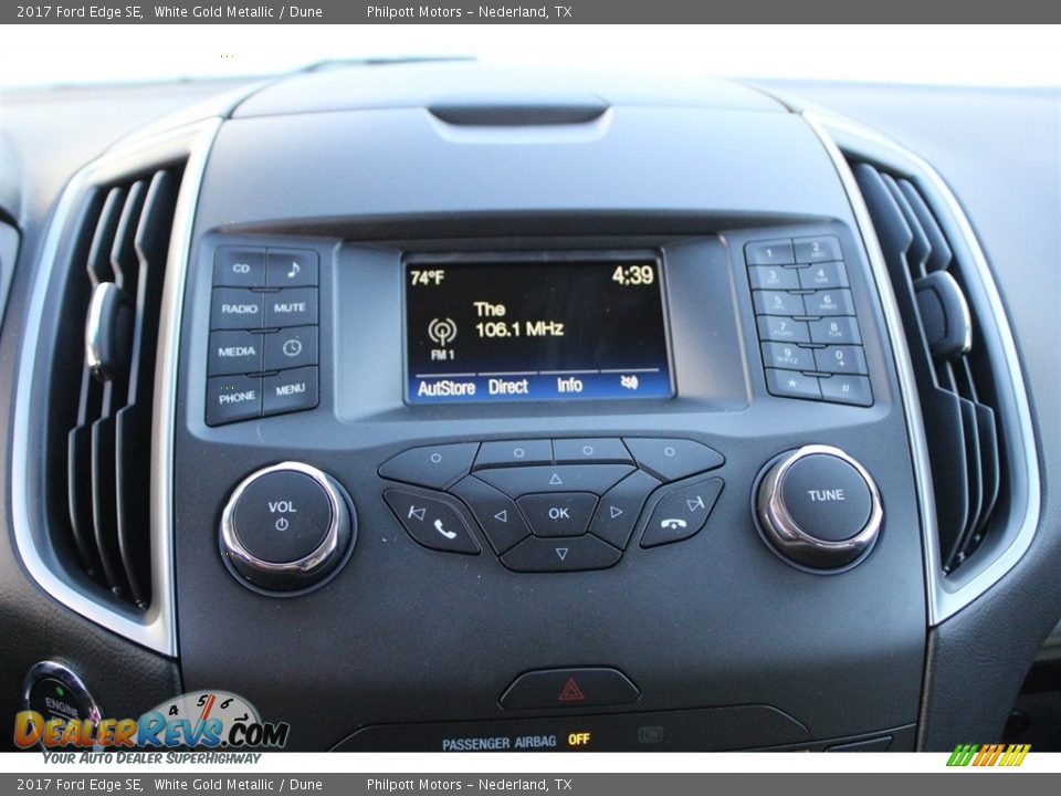 2017 Ford Edge SE White Gold Metallic / Dune Photo #13