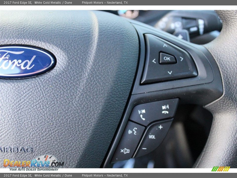 2017 Ford Edge SE White Gold Metallic / Dune Photo #16