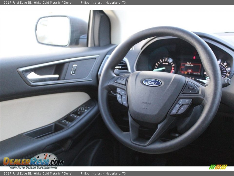 2017 Ford Edge SE White Gold Metallic / Dune Photo #21