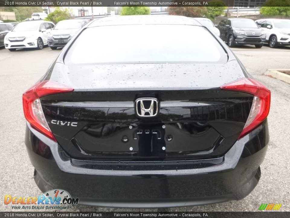 2018 Honda Civic LX Sedan Crystal Black Pearl / Black Photo #3