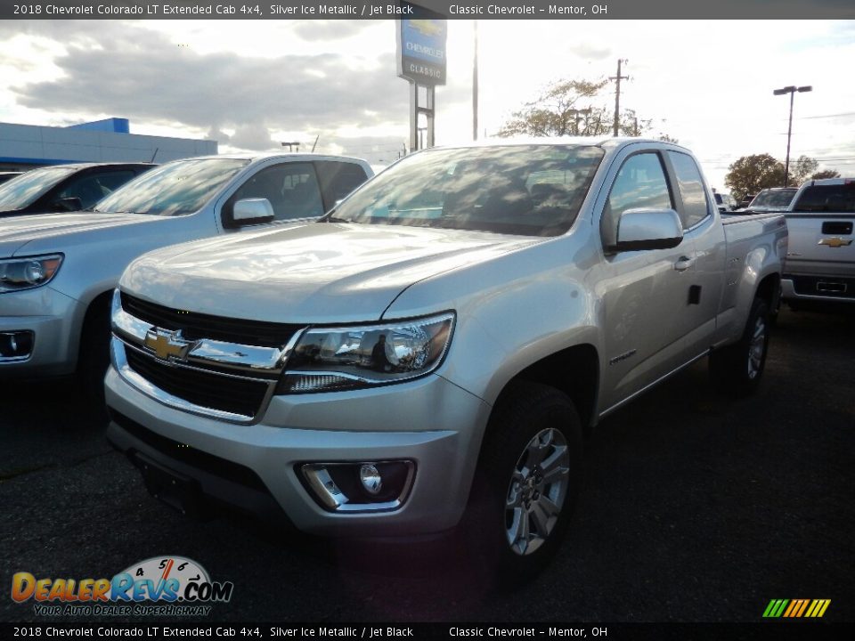 2018 Chevrolet Colorado LT Extended Cab 4x4 Silver Ice Metallic / Jet Black Photo #1