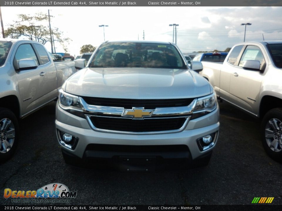 2018 Chevrolet Colorado LT Extended Cab 4x4 Silver Ice Metallic / Jet Black Photo #2