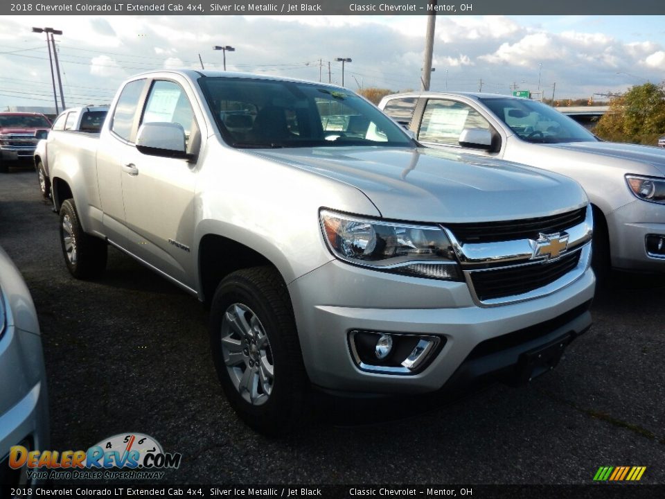 2018 Chevrolet Colorado LT Extended Cab 4x4 Silver Ice Metallic / Jet Black Photo #3