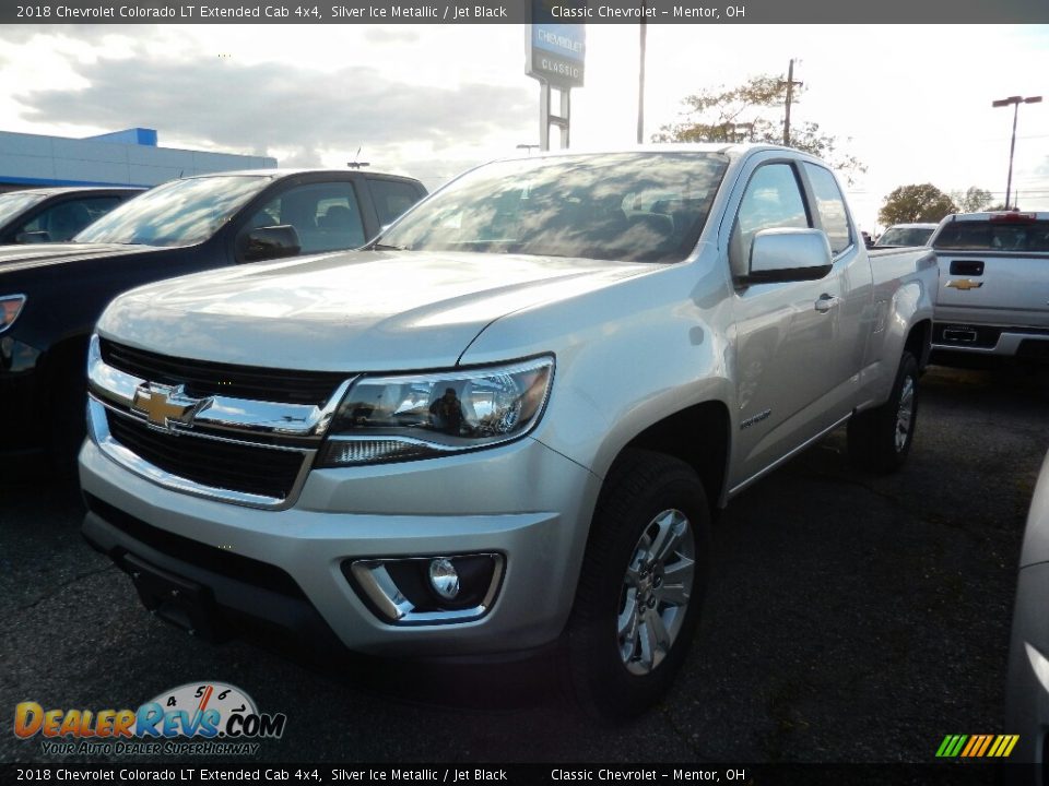 2018 Chevrolet Colorado LT Extended Cab 4x4 Silver Ice Metallic / Jet Black Photo #1