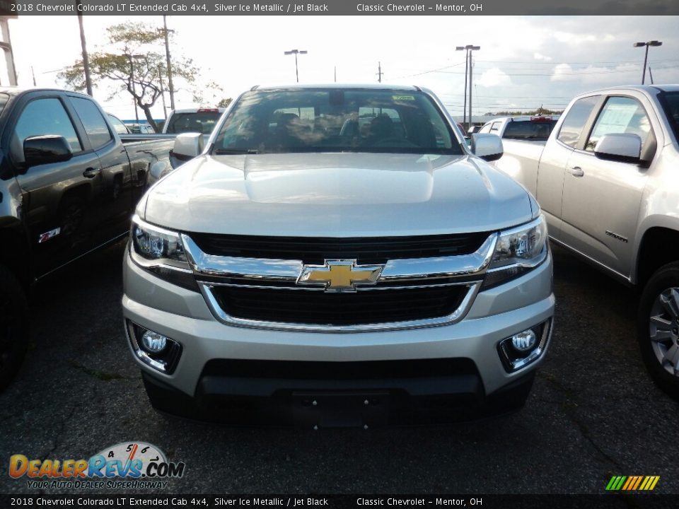 2018 Chevrolet Colorado LT Extended Cab 4x4 Silver Ice Metallic / Jet Black Photo #2