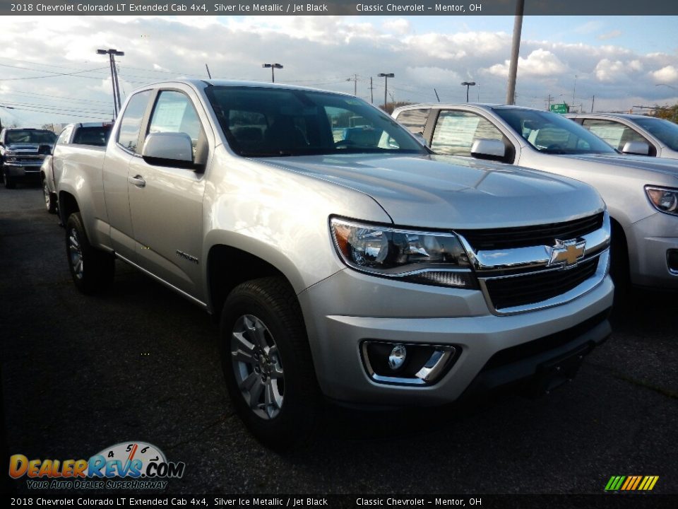 2018 Chevrolet Colorado LT Extended Cab 4x4 Silver Ice Metallic / Jet Black Photo #3