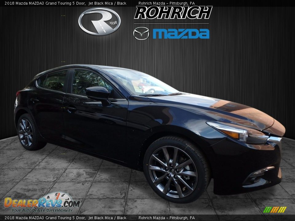 2018 Mazda MAZDA3 Grand Touring 5 Door Jet Black Mica / Black Photo #1