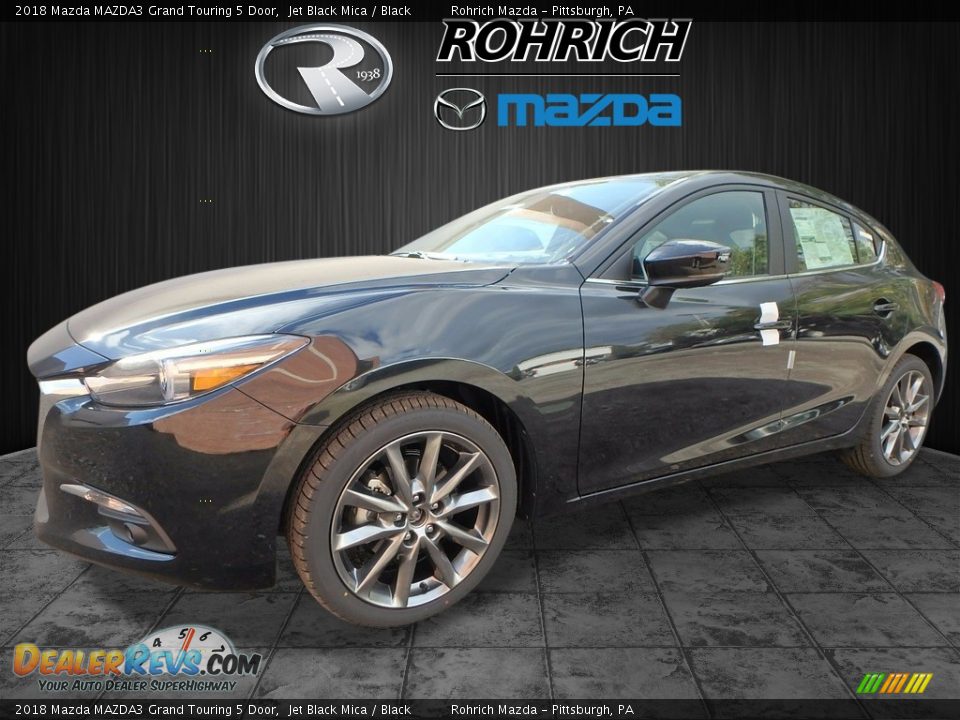 2018 Mazda MAZDA3 Grand Touring 5 Door Jet Black Mica / Black Photo #4