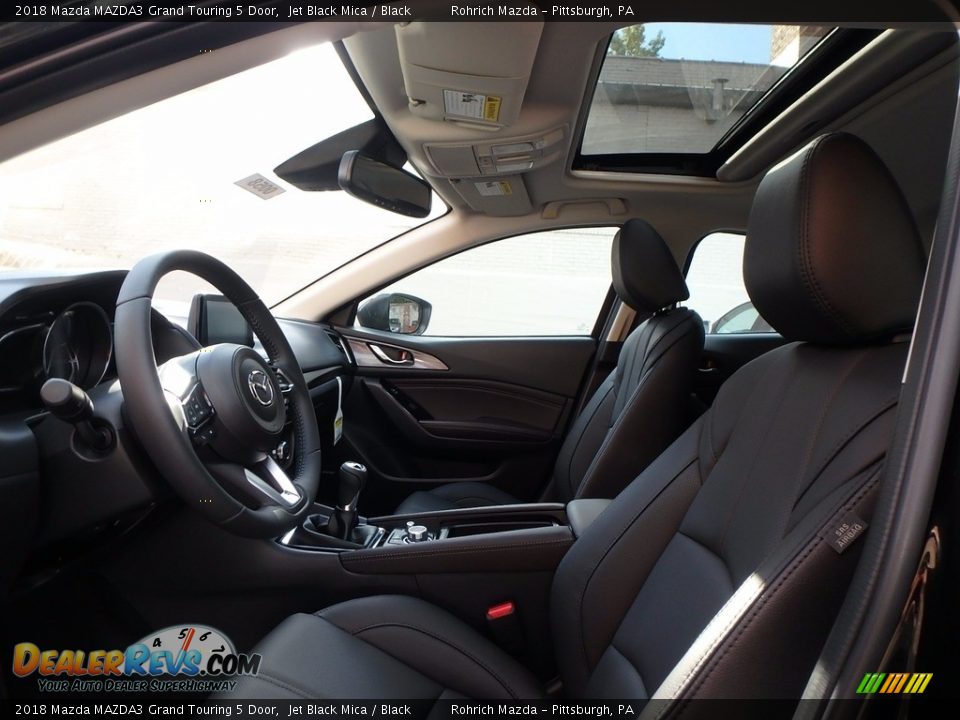 2018 Mazda MAZDA3 Grand Touring 5 Door Jet Black Mica / Black Photo #6