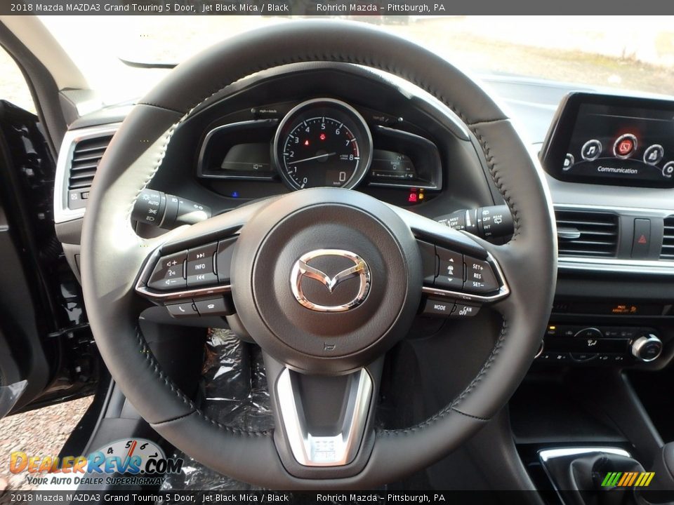 2018 Mazda MAZDA3 Grand Touring 5 Door Jet Black Mica / Black Photo #12