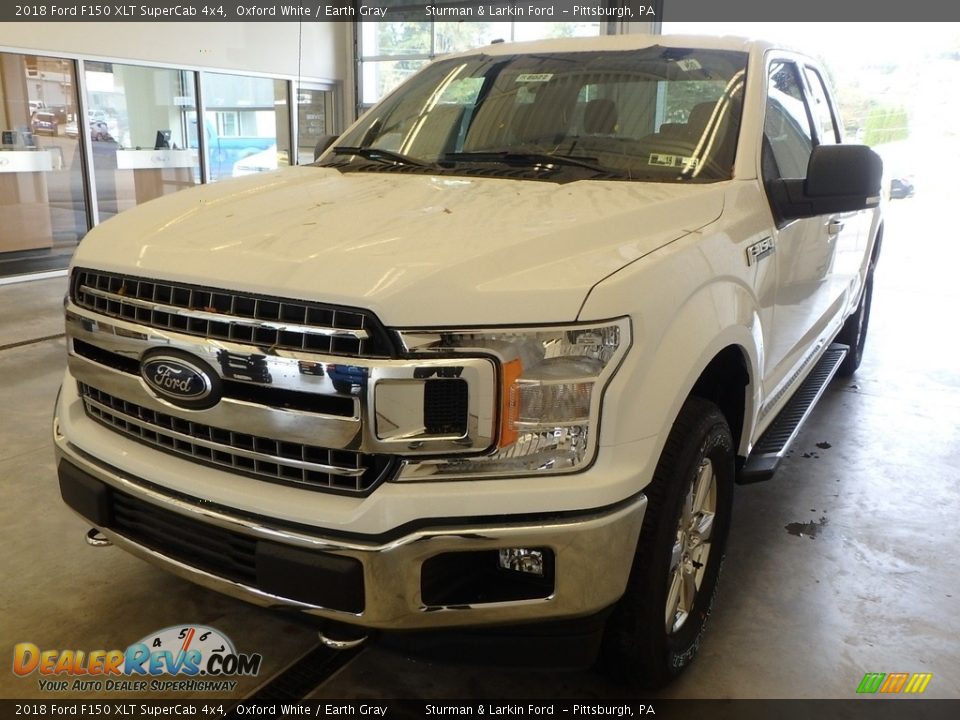 2018 Ford F150 XLT SuperCab 4x4 Oxford White / Earth Gray Photo #4