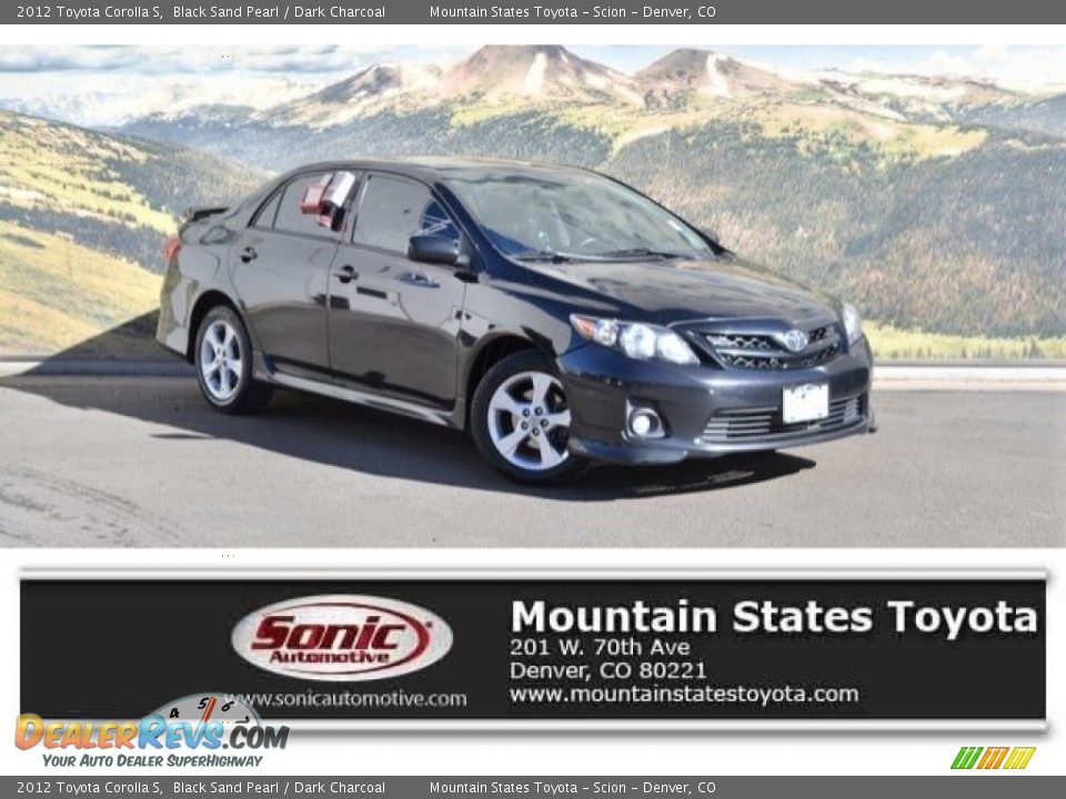 2012 Toyota Corolla S Black Sand Pearl / Dark Charcoal Photo #1