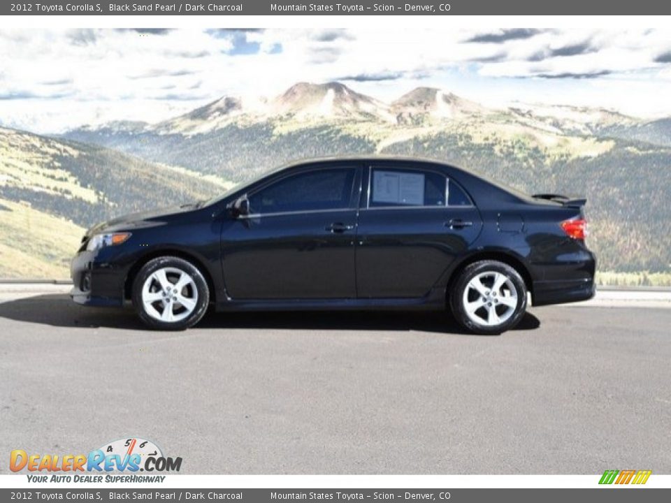 2012 Toyota Corolla S Black Sand Pearl / Dark Charcoal Photo #6