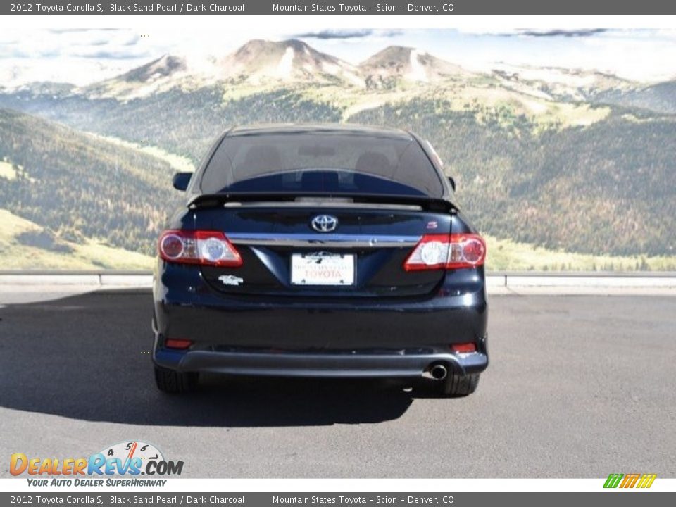 2012 Toyota Corolla S Black Sand Pearl / Dark Charcoal Photo #9