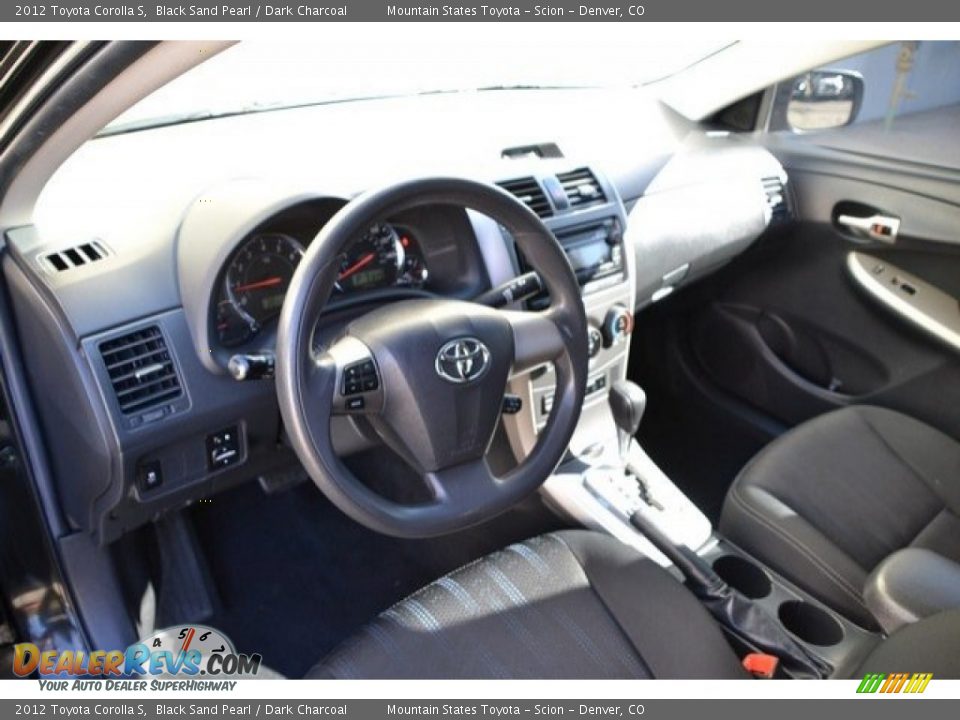 2012 Toyota Corolla S Black Sand Pearl / Dark Charcoal Photo #10