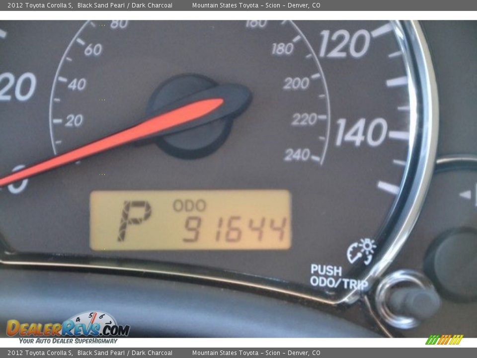 2012 Toyota Corolla S Black Sand Pearl / Dark Charcoal Photo #29