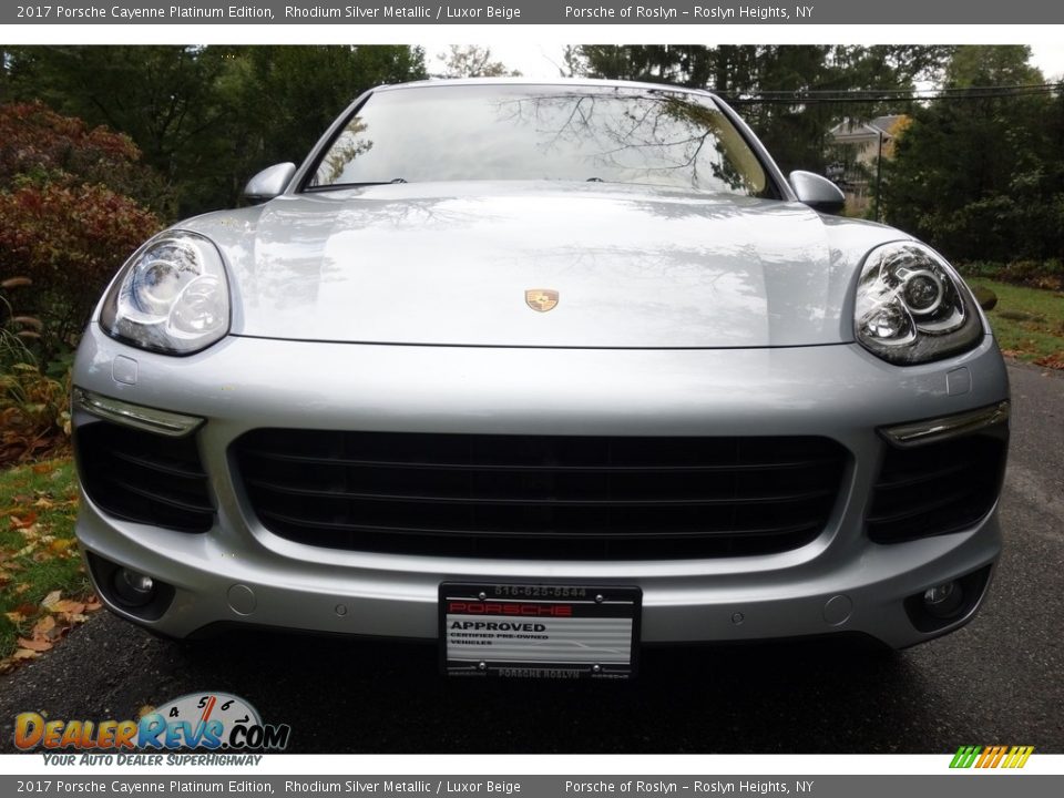 2017 Porsche Cayenne Platinum Edition Rhodium Silver Metallic / Luxor Beige Photo #2