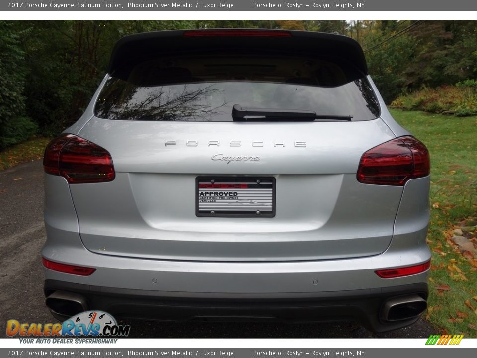2017 Porsche Cayenne Platinum Edition Rhodium Silver Metallic / Luxor Beige Photo #5
