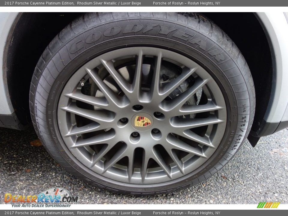 2017 Porsche Cayenne Platinum Edition Rhodium Silver Metallic / Luxor Beige Photo #9
