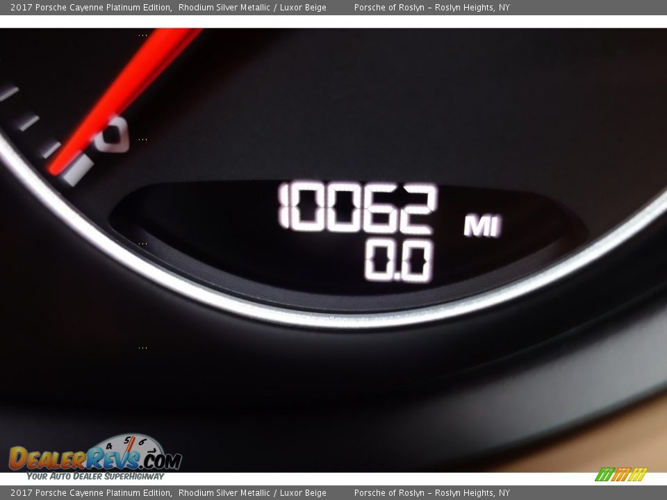 2017 Porsche Cayenne Platinum Edition Rhodium Silver Metallic / Luxor Beige Photo #20