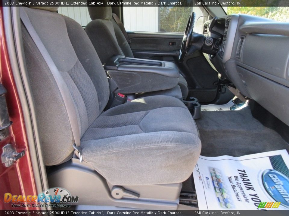 2003 Chevrolet Silverado 2500HD LS Extended Cab 4x4 Dark Carmine Red Metallic / Dark Charcoal Photo #24