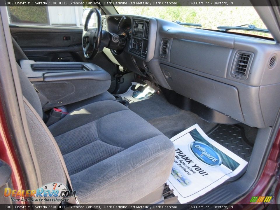 2003 Chevrolet Silverado 2500HD LS Extended Cab 4x4 Dark Carmine Red Metallic / Dark Charcoal Photo #25
