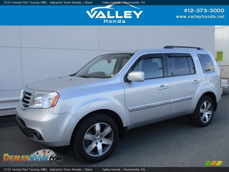 2015 Honda Pilot Touring 4WD Alabaster Silver Metallic / Black Photo #1